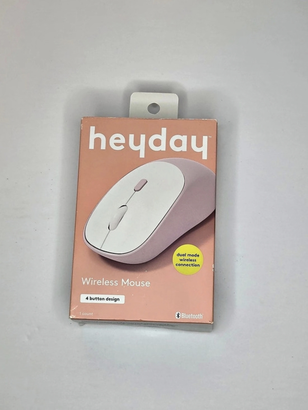 heyday Wireless Ergonomic Mouse Wireless Mouse in Pink & White